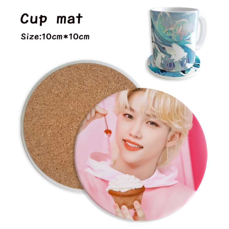 straykids Anime ceramic water absorbing and heat insulating coasters  price for 5 pcs