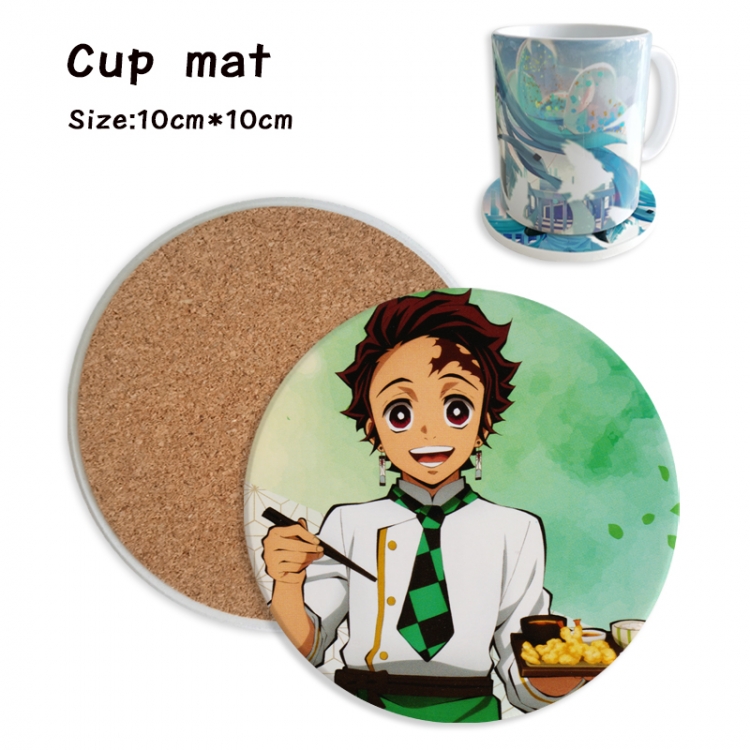 Demon Slayer Kimets Anime ceramic water absorbing and heat insulating coasters price for 5 pcs