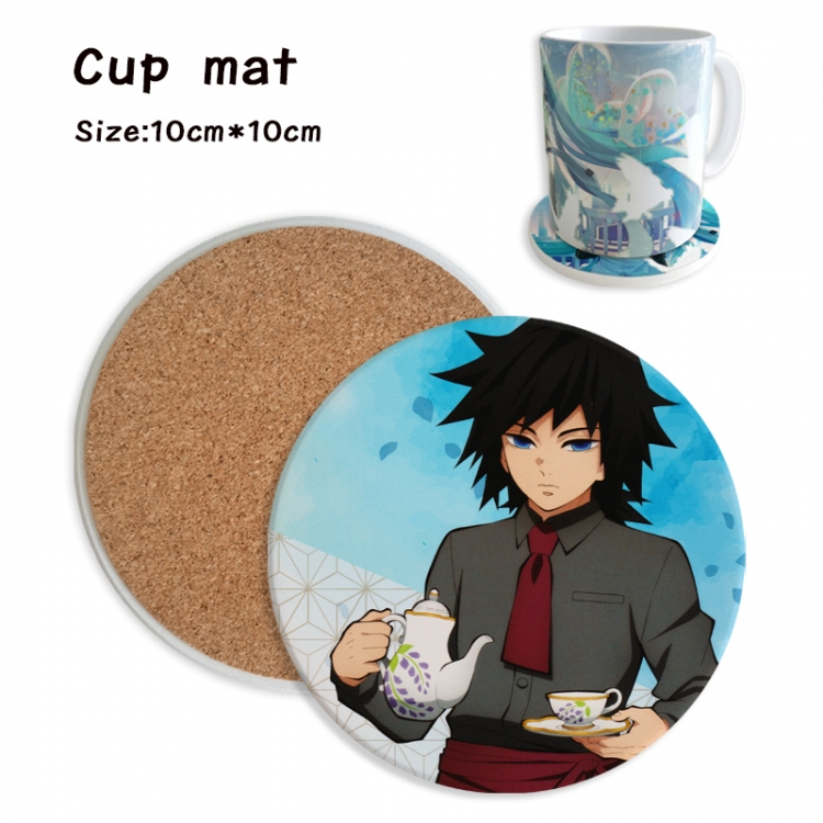 Demon Slayer Kimets Anime ceramic water absorbing and heat insulating coasters price for 5 pcs