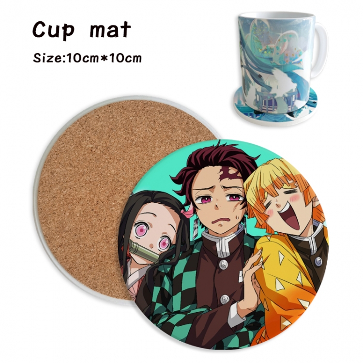 Demon Slayer Kimets Anime ceramic water absorbing and heat insulating coasters price for 5 pcs