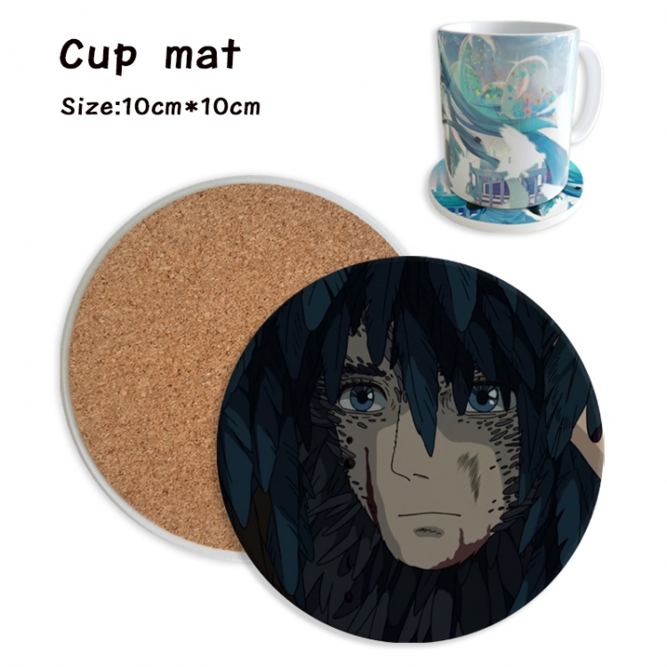 Hauru no ugoku shiro Anime ceramic water absorbing and heat insulating coasters price for 5 pcs