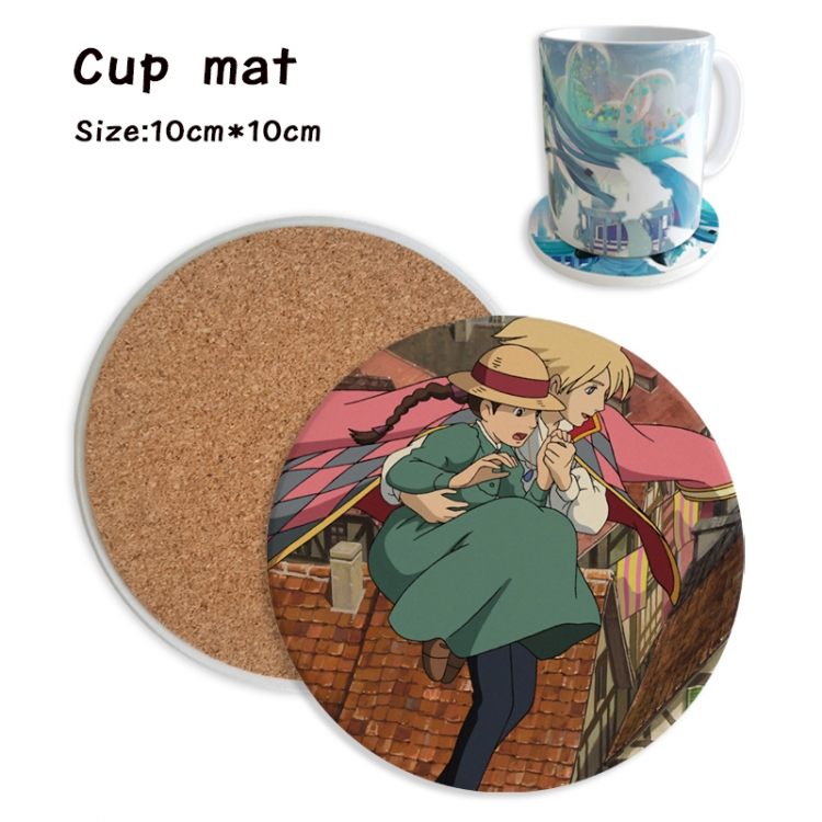 Hauru no ugoku shiro Anime ceramic water absorbing and heat insulating coasters price for 5 pcs