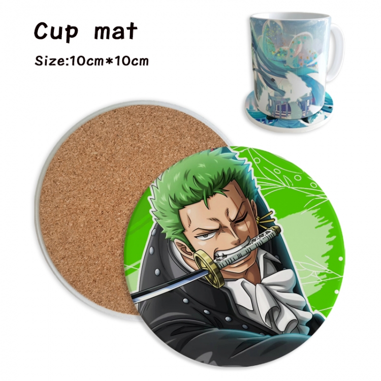 One Piece Anime ceramic water absorbing and heat insulating coasters price for 5 pcs