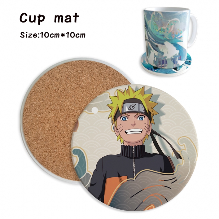 Naruto Anime ceramic water absorbing and heat insulating coasters price for 5 pcs