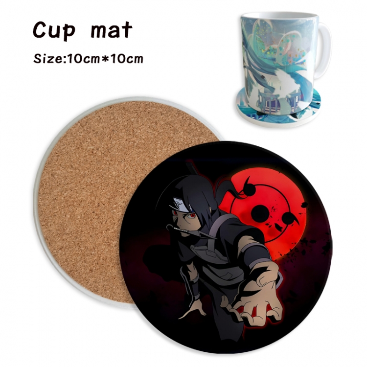 Naruto Anime ceramic water absorbing and heat insulating coasters price for 5 pcs