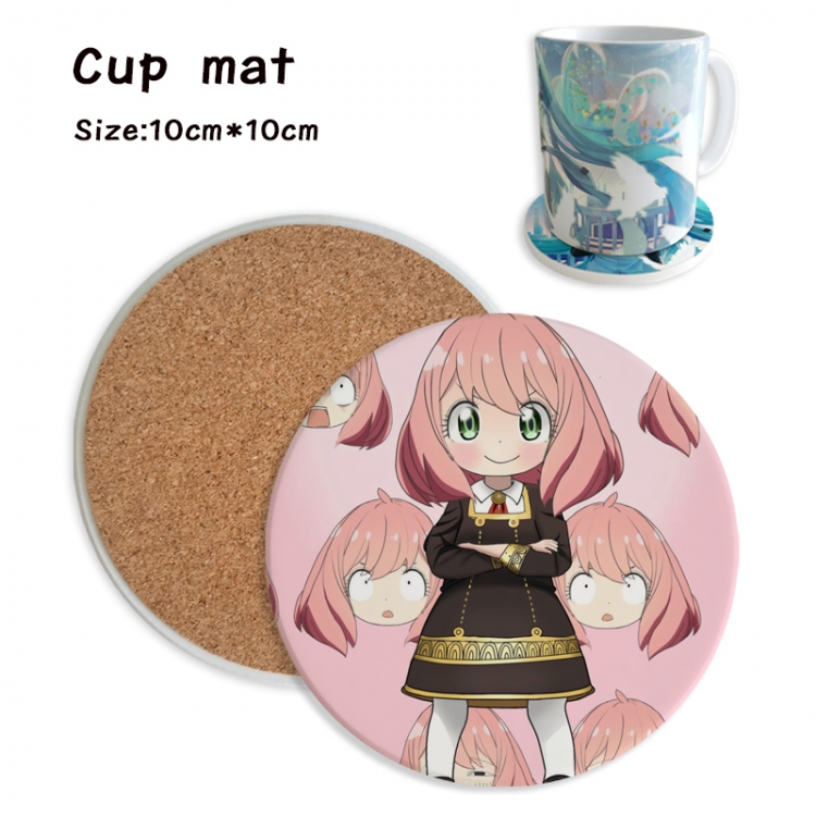 SPY x FAMILY Anime ceramic water absorbing and heat insulating coasters price for 5 pcs