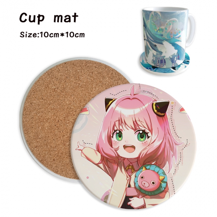 SPY x FAMILY Anime ceramic water absorbing and heat insulating coasters price for 5 pcs