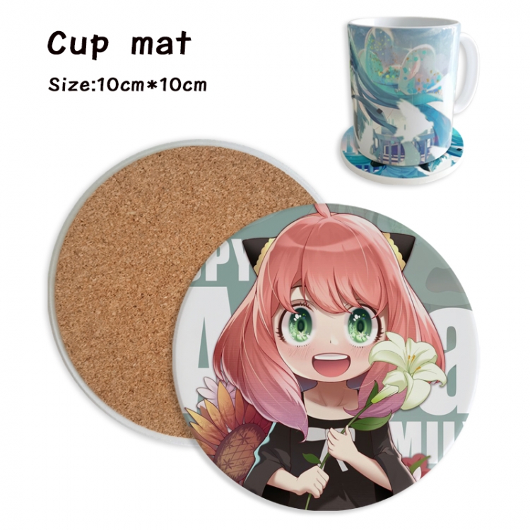 SPY x FAMILY Anime ceramic water absorbing and heat insulating coasters price for 5 pcs