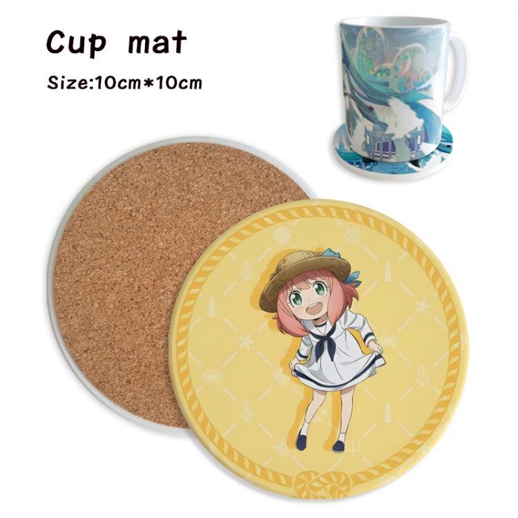 SPY x FAMILY Anime ceramic water absorbing and heat insulating coasters price for 5 pcs