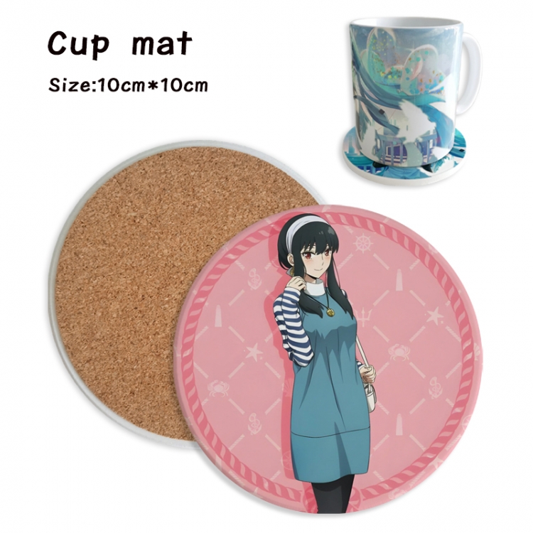 SPY x FAMILY Anime ceramic water absorbing and heat insulating coasters price for 5 pcs