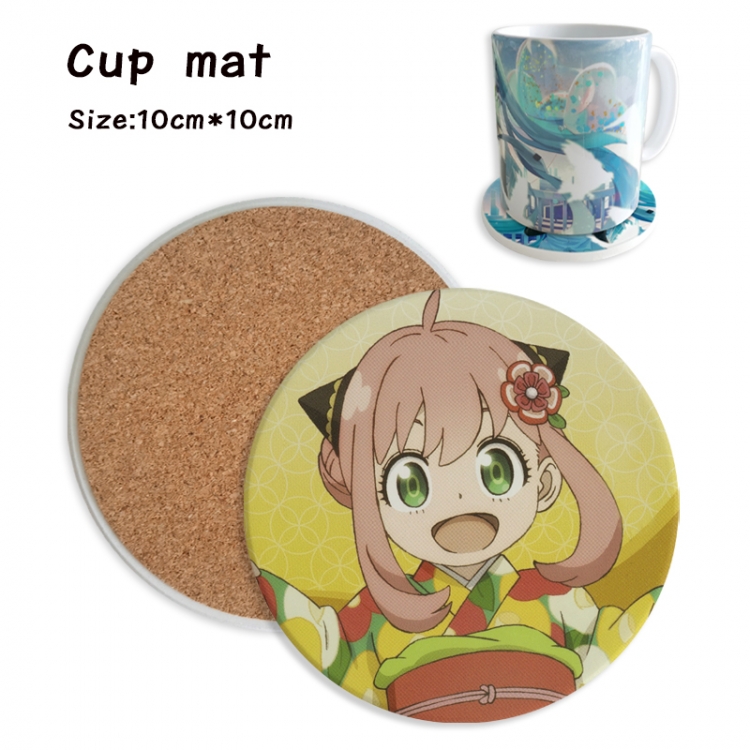 SPY x FAMILY Anime ceramic water absorbing and heat insulating coasters price for 5 pcs