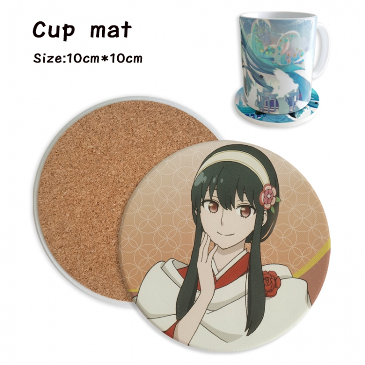 SPY x FAMILY Anime ceramic water absorbing and heat insulating coasters price for 5 pcs