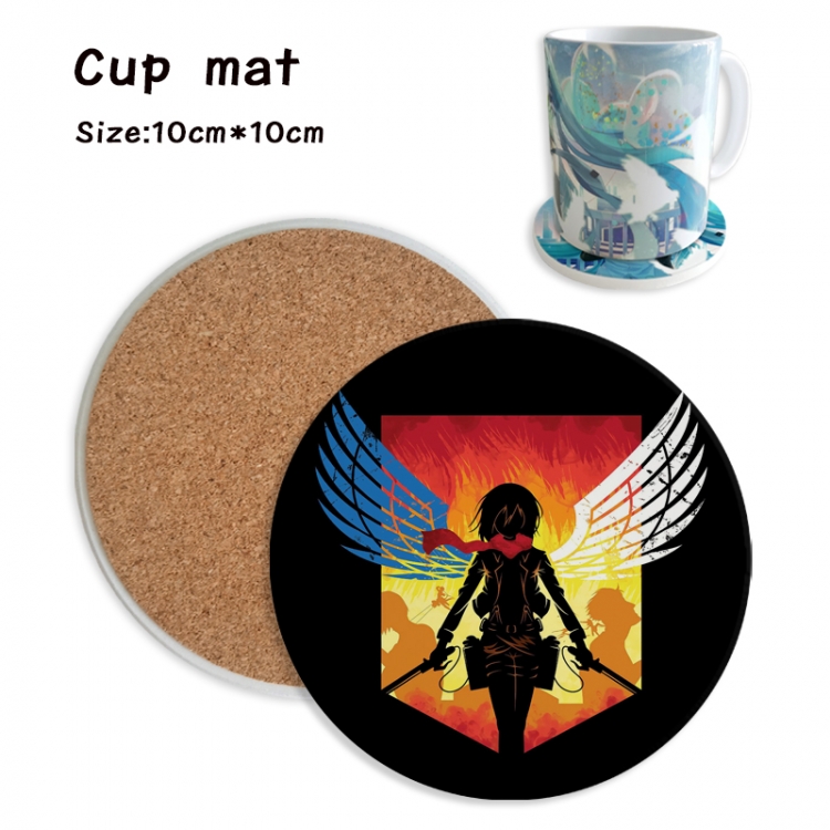 Shingeki no Kyojin Anime ceramic water absorbing and heat insulating coasters price for 5 pcs