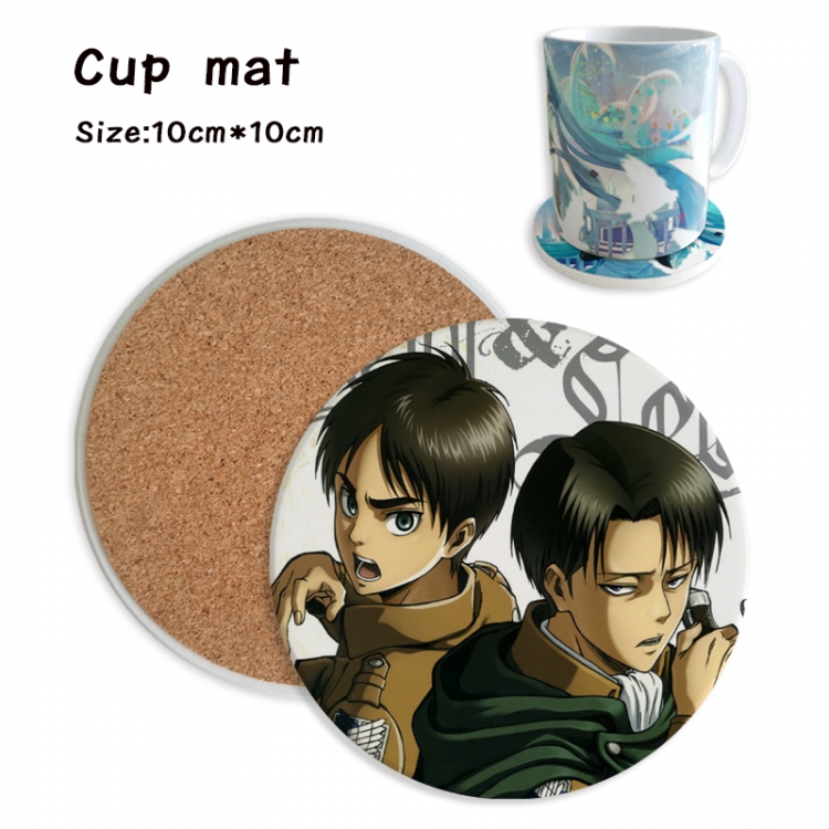 Shingeki no Kyojin Anime ceramic water absorbing and heat insulating coasters price for 5 pcs