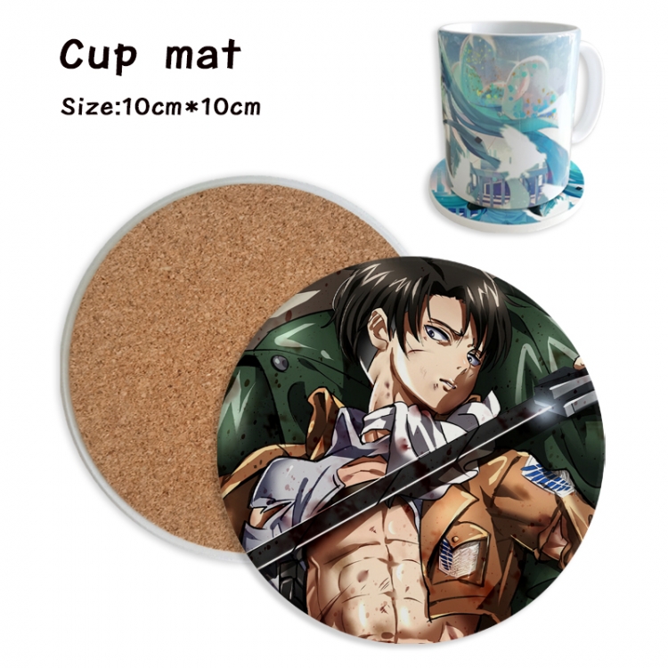 Shingeki no Kyojin Anime ceramic water absorbing and heat insulating coasters price for 5 pcs