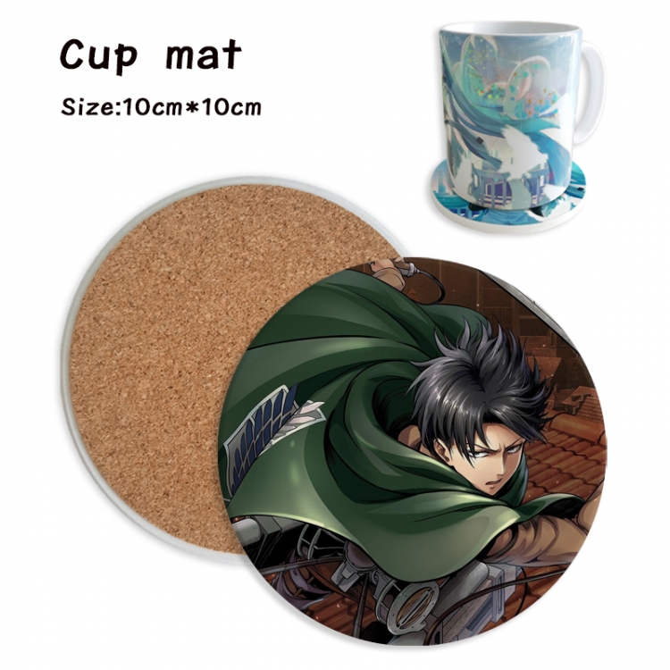 Shingeki no Kyojin Anime ceramic water absorbing and heat insulating coasters price for 5 pcs