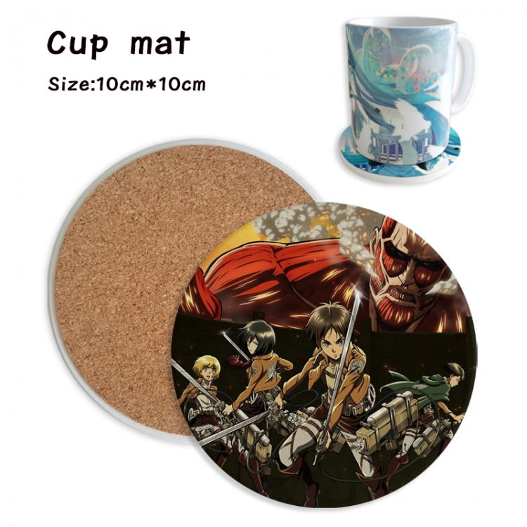 Shingeki no Kyojin Anime ceramic water absorbing and heat insulating coasters price for 5 pcs