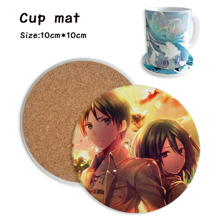 Shingeki no Kyojin Anime ceramic water absorbing and heat insulating coasters price for 5 pcs