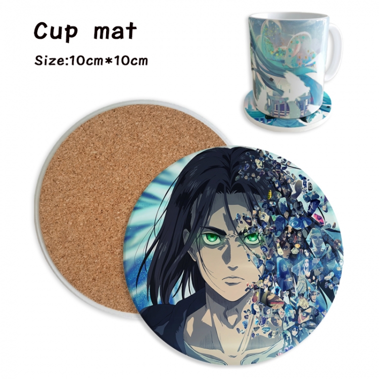 Shingeki no Kyojin Anime ceramic water absorbing and heat insulating coasters price for 5 pcs