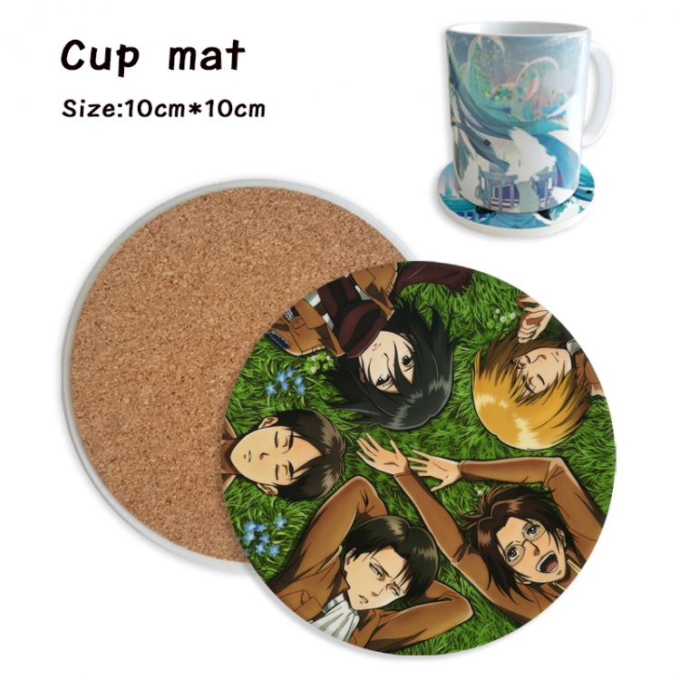 Shingeki no Kyojin Anime ceramic water absorbing and heat insulating coasters price for 5 pcs