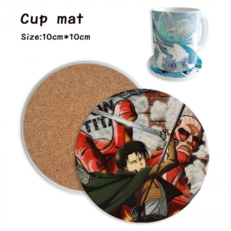 Shingeki no Kyojin Anime ceramic water absorbing and heat insulating coasters price for 5 pcs