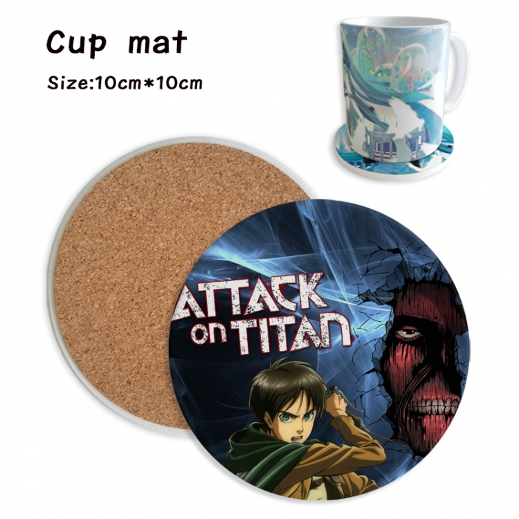 Shingeki no Kyojin Anime ceramic water absorbing and heat insulating coasters price for 5 pcs