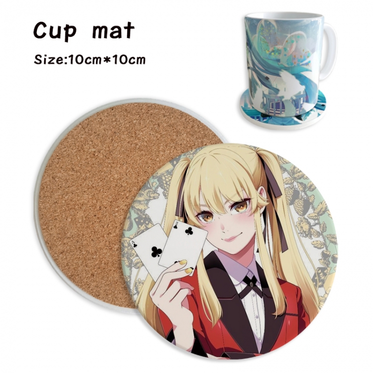 Kakegurui Anime ceramic water absorbing and heat insulating coasters price for 5 pcs