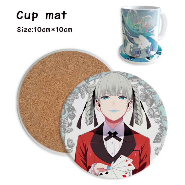 Kakegurui Anime ceramic water absorbing and heat insulating coasters price for 5 pcs