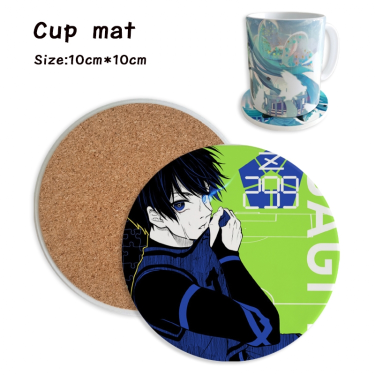 BLUE LOCK Anime ceramic water absorbing and heat insulating coasters price for 5 pcs