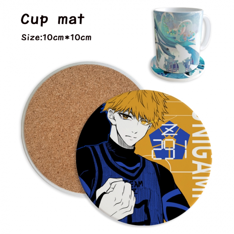 BLUE LOCK Anime ceramic water absorbing and heat insulating coasters price for 5 pcs