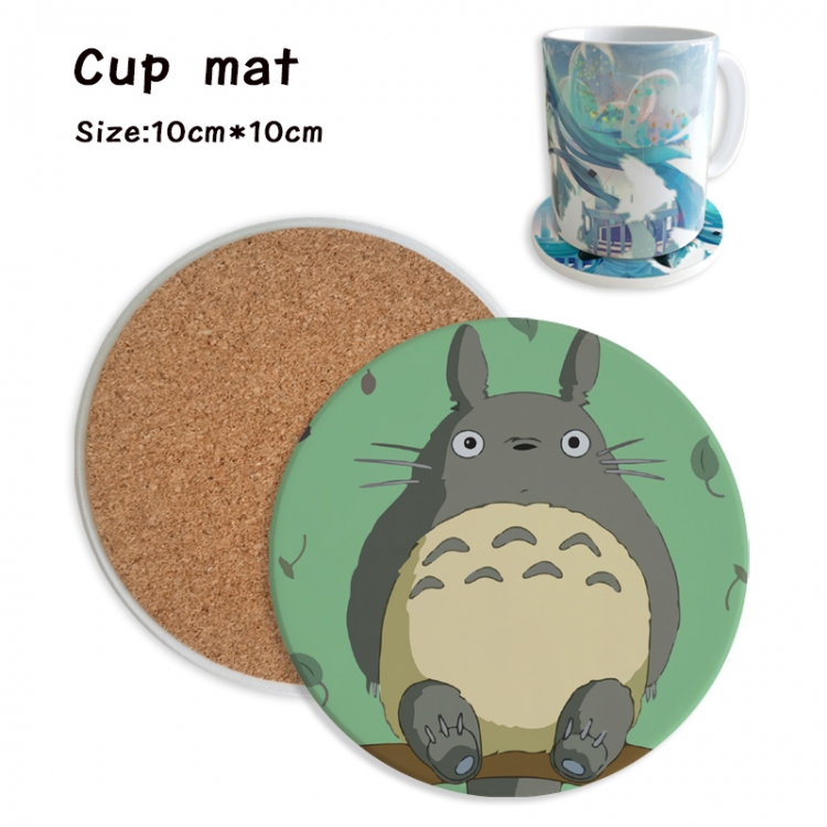 TOTORO Anime ceramic water absorbing and heat insulating coasters price for 5 pcs