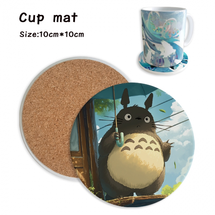 TOTORO Anime ceramic water absorbing and heat insulating coasters price for 5 pcs