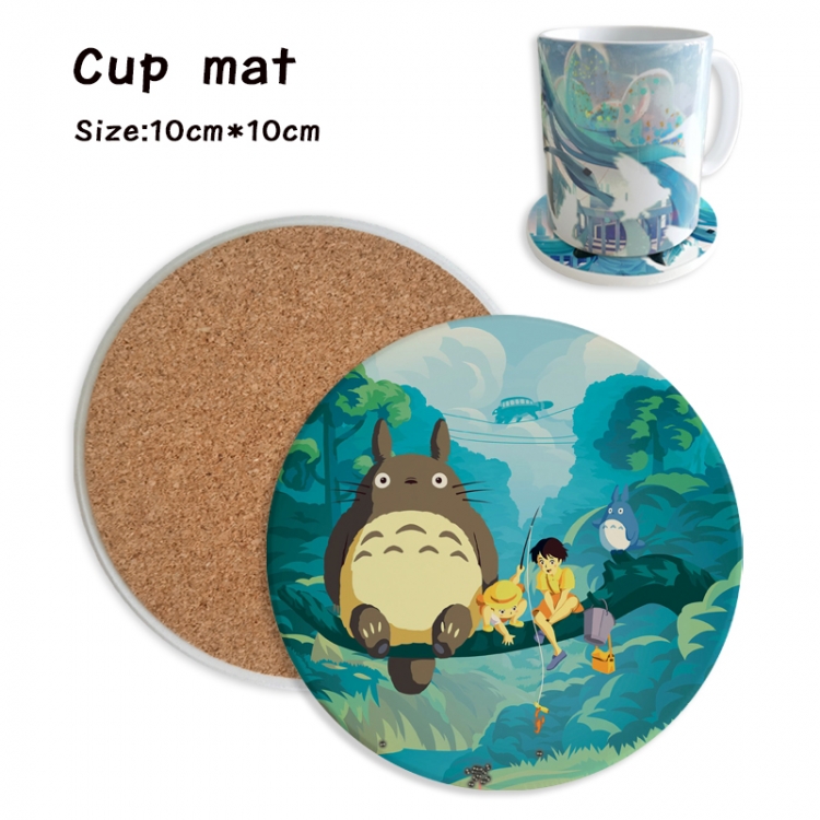 TOTORO Anime ceramic water absorbing and heat insulating coasters price for 5 pcs