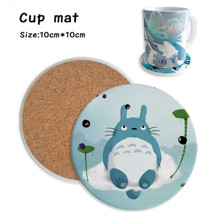 TOTORO Anime ceramic water absorbing and heat insulating coasters price for 5 pcs