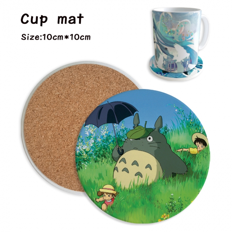 TOTORO Anime ceramic water absorbing and heat insulating coasters price for 5 pcs