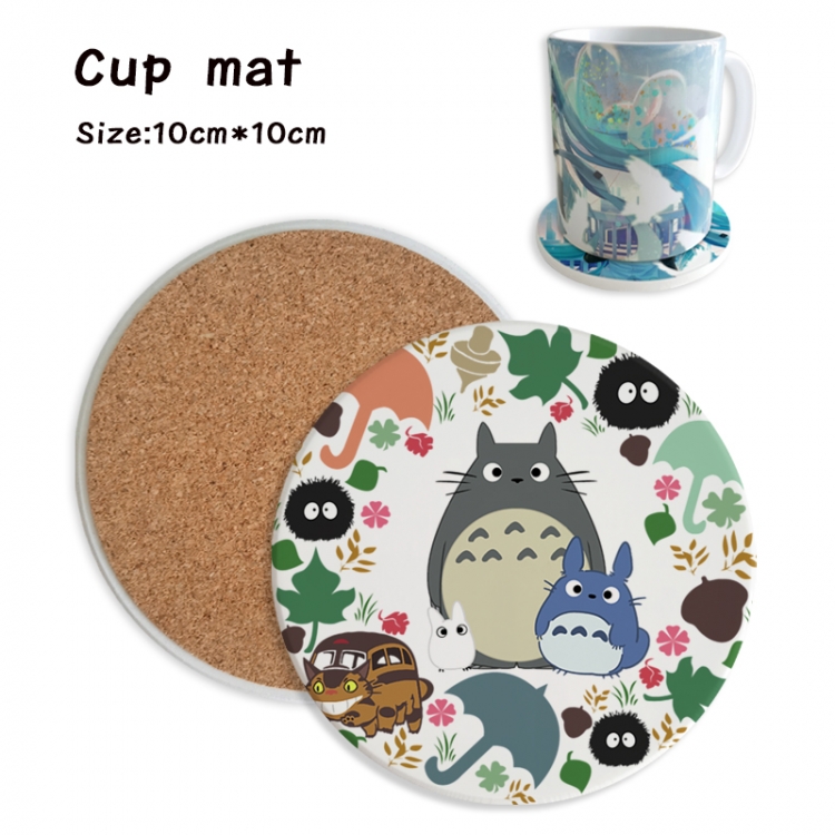 TOTORO Anime ceramic water absorbing and heat insulating coasters price for 5 pcs