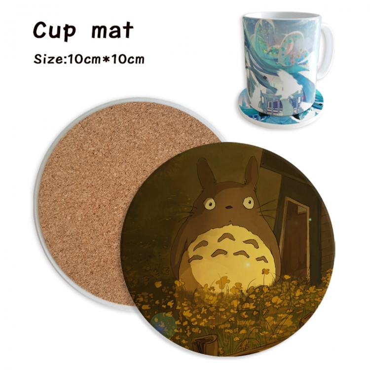 TOTORO Anime ceramic water absorbing and heat insulating coasters price for 5 pcs