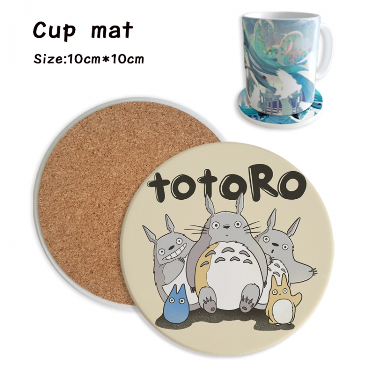 TOTORO Anime ceramic water absorbing and heat insulating coasters price for 5 pcs