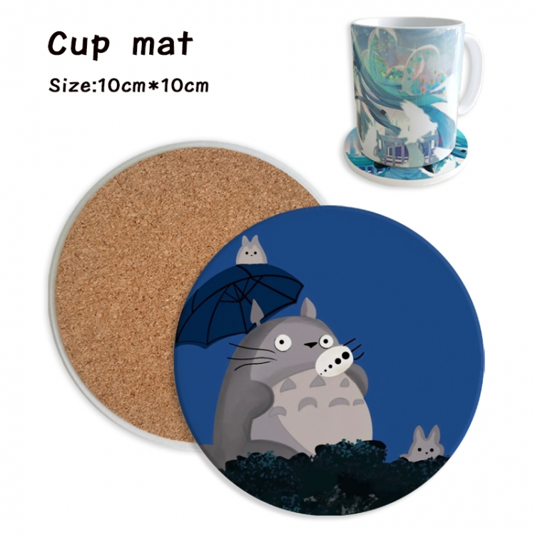 TOTORO Anime ceramic water absorbing and heat insulating coasters price for 5 pcs