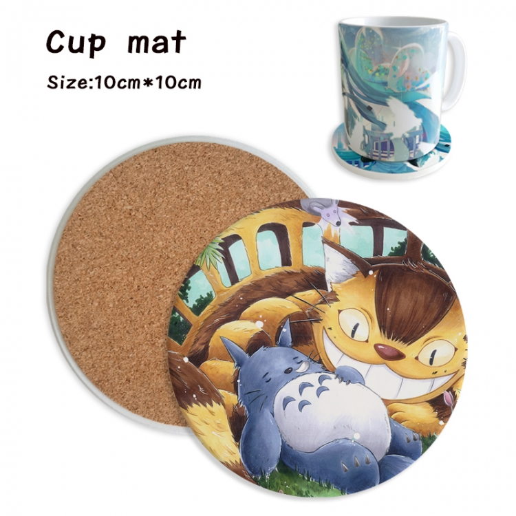 TOTORO Anime ceramic water absorbing and heat insulating coasters price for 5 pcs