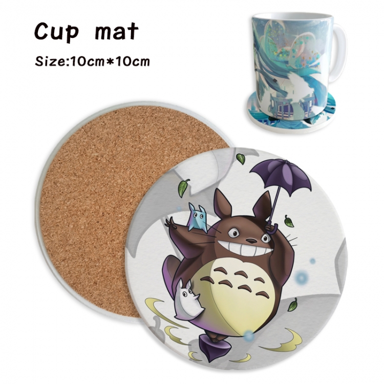 TOTORO Anime ceramic water absorbing and heat insulating coasters price for 5 pcs