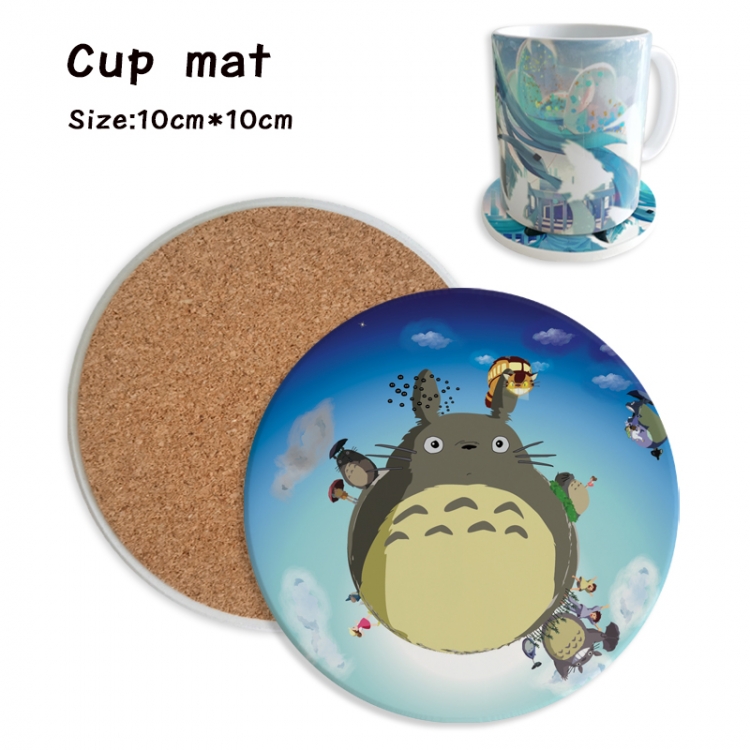 TOTORO Anime ceramic water absorbing and heat insulating coasters price for 5 pcs