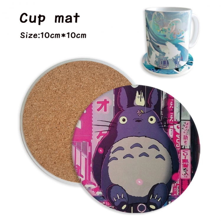 TOTORO Anime ceramic water absorbing and heat insulating coasters price for 5 pcs