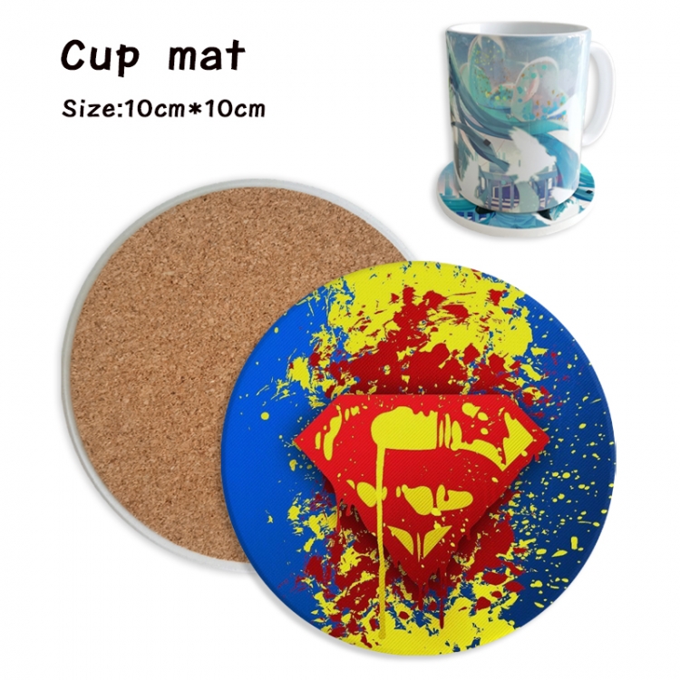 Superman Anime ceramic water absorbing and heat insulating coasters price for 5 pcs