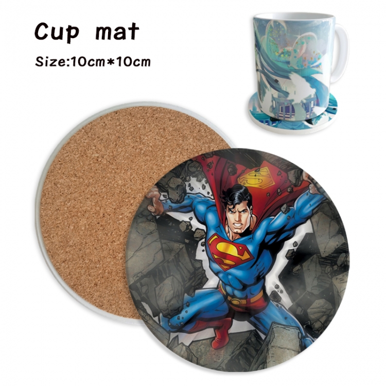 Superman Anime ceramic water absorbing and heat insulating coasters price for 5 pcs