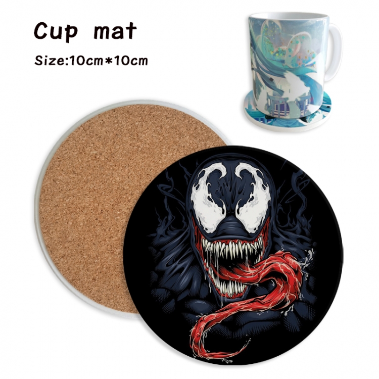 venom Anime ceramic water absorbing and heat insulating coasters price for 5 pcs