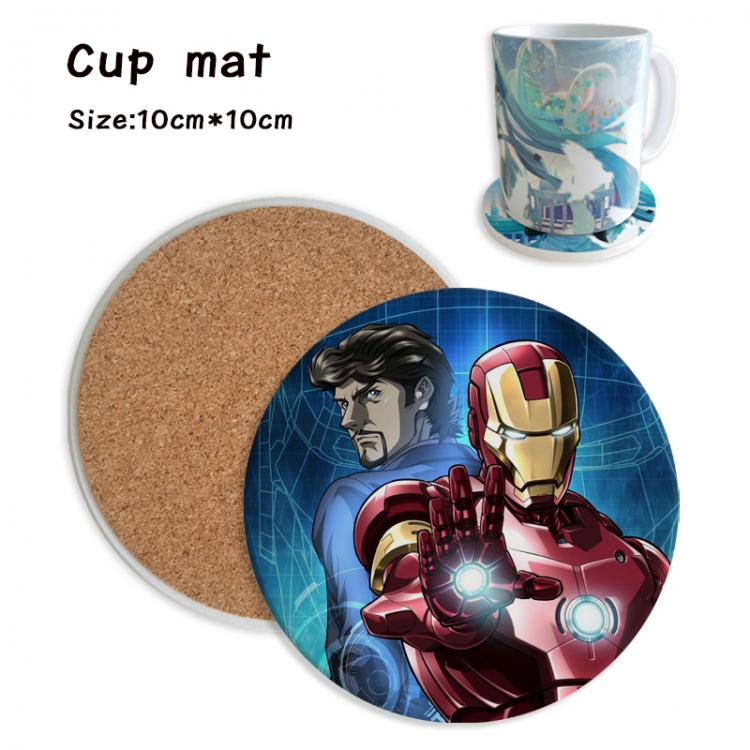 Iron Man Anime ceramic water absorbing and heat insulating coasters price for 5 pcs