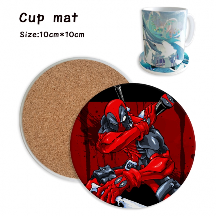 Deadpool Anime ceramic water absorbing and heat insulating coasters price for 5 pcs