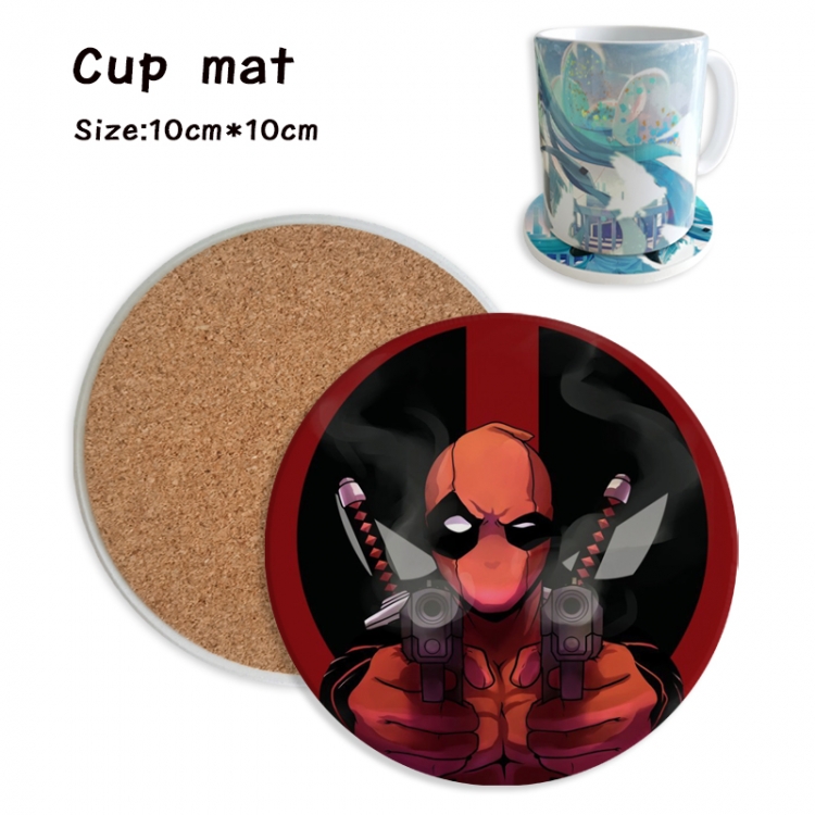 Deadpool Anime ceramic water absorbing and heat insulating coasters price for 5 pcs