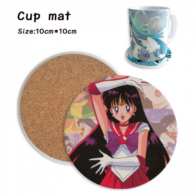 sailormoon Anime ceramic water absorbing and heat insulating coasters price for 5 pcs